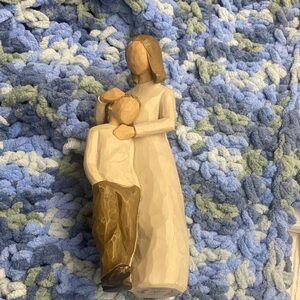 Wooden Family Figurine Willow tree mother and son